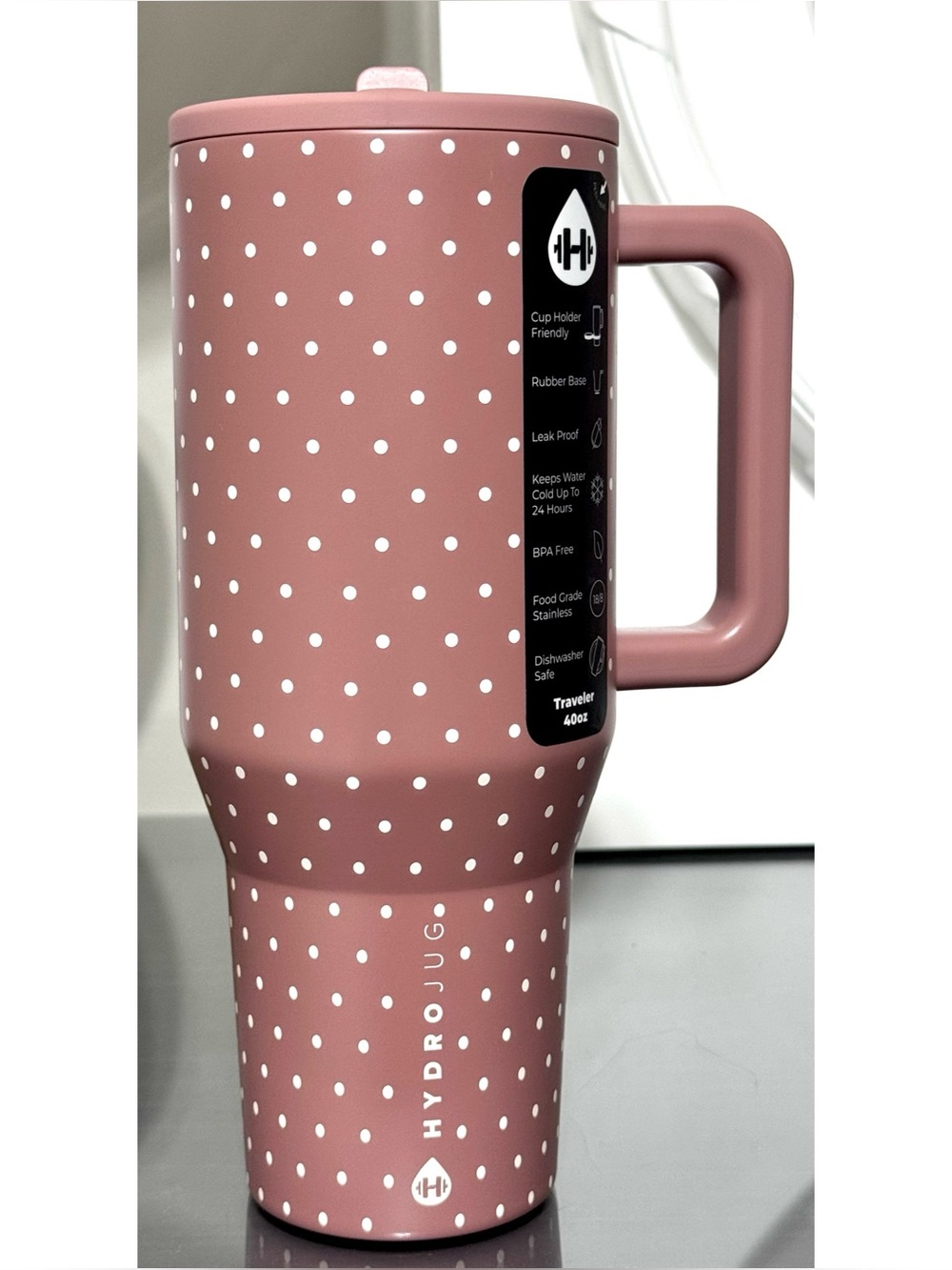 HydroJug 40oz Traveler, DOTTIE‎ POLKA DOTS